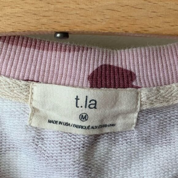 Anthropologie t.la Pink Camo Ruffle Top - Picture 6 of 8